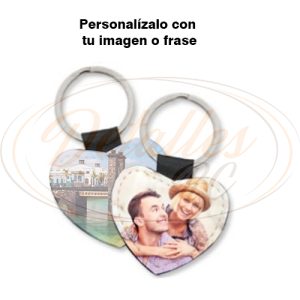 Llavero de piel corazon