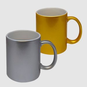 Taza efecto metalizada
