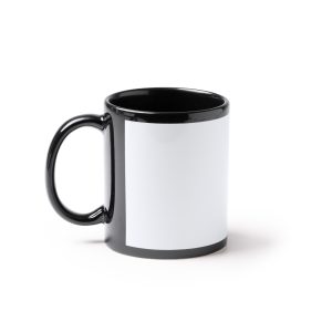 Taza de color con espacio blanco