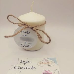 Vela Con Etiqueta